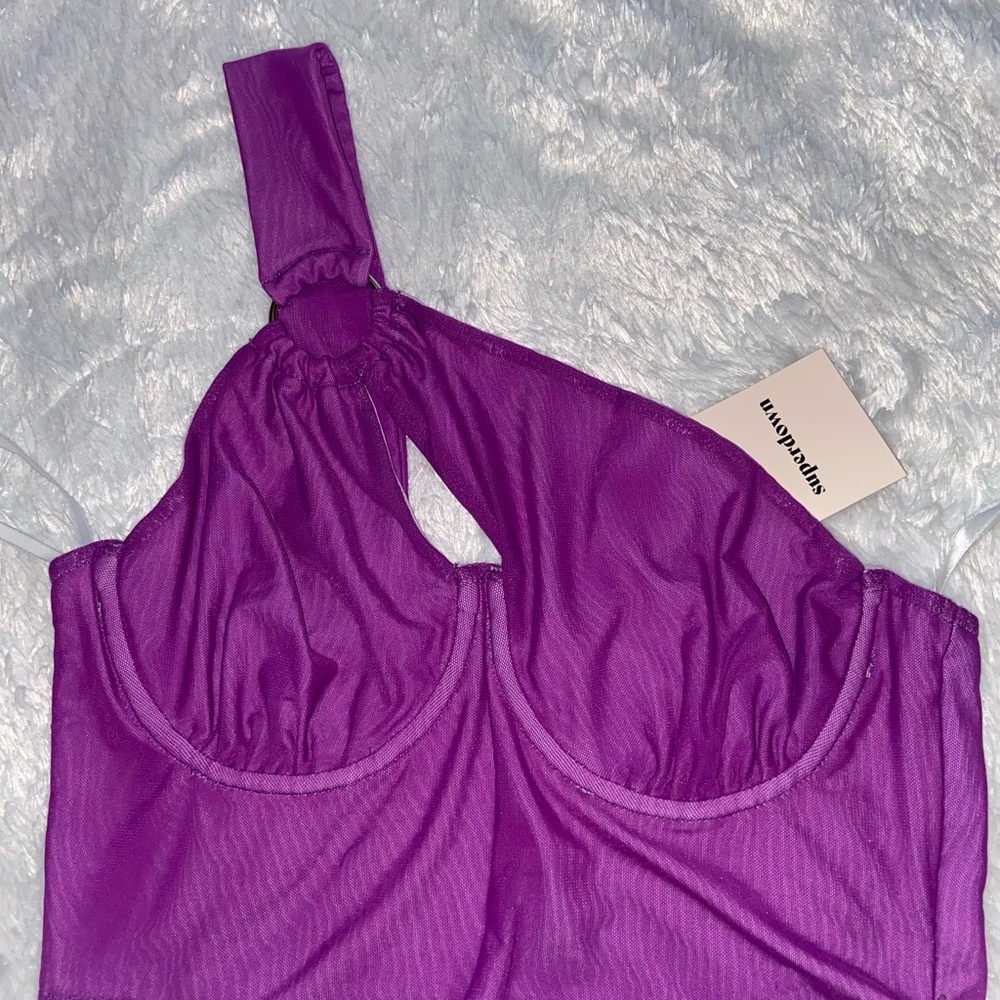 Superdown Purple One-Shoulder Top